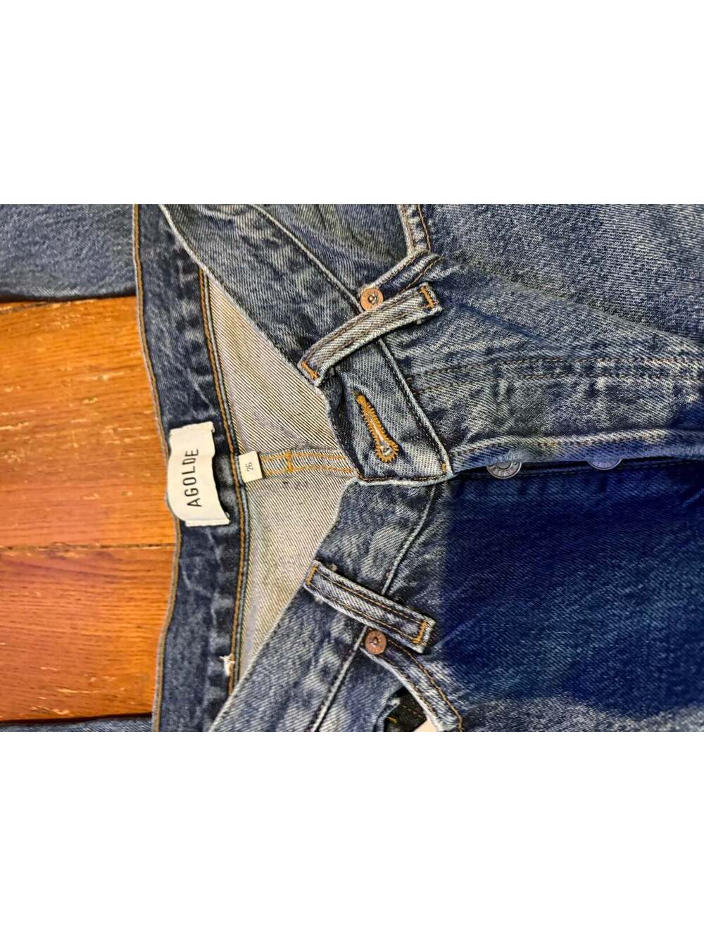 AGOLDE Size 26 V waist Wide Leg Jeans – Medium Vintage Wash - Picture 2 of 11